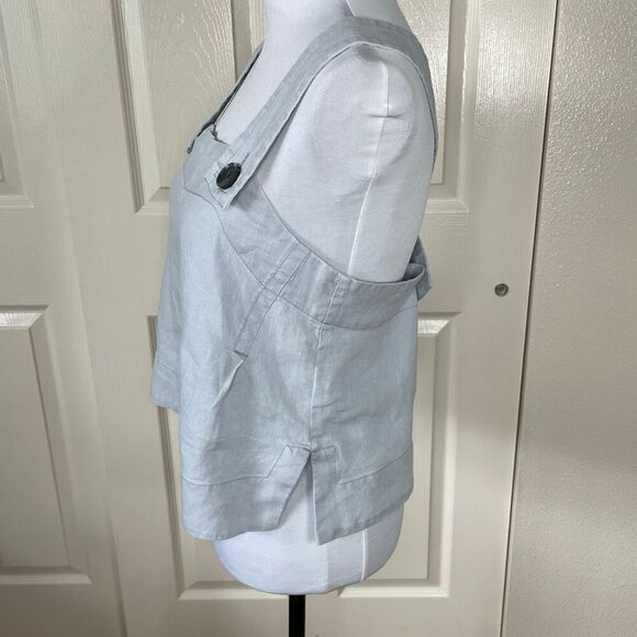 Everlane The Apron Linen Tank Top Sky Blue Gray Size 2 - Picture 5 of 11